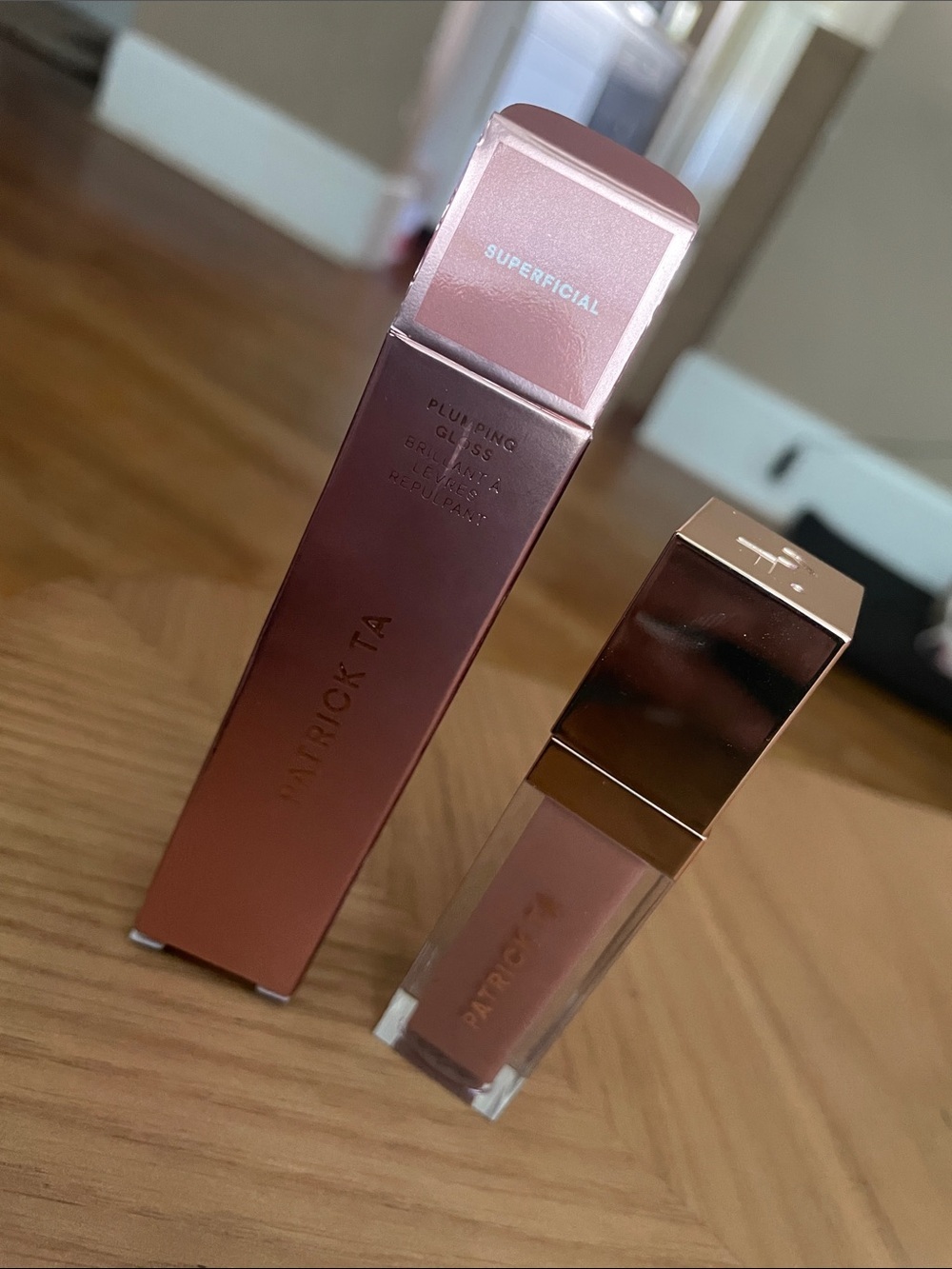 Patrick Ta Lip Gloss Duo in Rose Gold and Dusty Pink